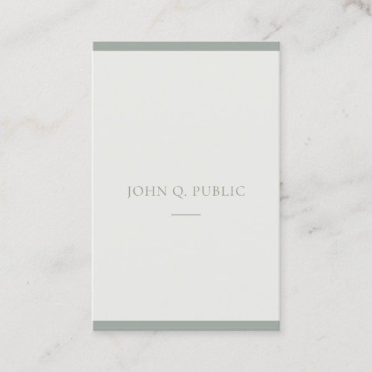 トレンディーミニマリストデザイングリーンテンプレートモダン 名刺 (正面)