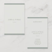 トレンディーミニマリストデザイングリーンテンプレートモダン 名刺 (正面/裏面)