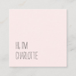 トレンディーミニマリストパステルピンクシンプルク スクエア名刺