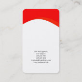 トレンディーミニマリストブラックレッドホワイトクリエイティブプレーン 名刺 (裏面)