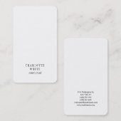 トレンディーミニマリストホワイトクリエイティブシンプルプレーン 名刺 (正面/裏面)