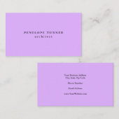 トレンディーミニマリストモーヴマローピンクプロフェッショナル 名刺 (正面/裏面)