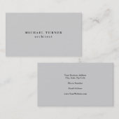 トレンディーミニマリストライトグレープロフェッショナル 名刺 (正面/裏面)