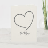 トレンディーミニマリストラブハートバレンタイモダンンデー カード (正面)