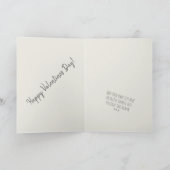 トレンディーミニマリストラブハートバレンタイモダンンデー カード (内部)