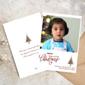 トレンディーミニマリスト1枚の写真クリスマスカード シーズンカード