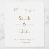 トレンディーミニマリズム |ゴールデンワインボトルラベルセット ワインラベル (シングルラベル)