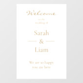 トレンディーミニマリズム |シックゴールデンフォント ウィンドウサイン (シート)