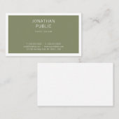 トレンディーミニマルお洒落デザインプレーンクリエイティブ 名刺 (正面/裏面)