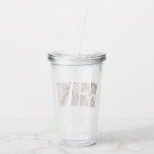 トレンディーミニマルなコラージュの父親の写真パパの贈り物 アクリルタンブラー (裏面)