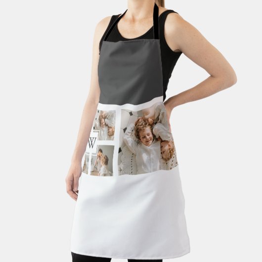 トレンディーミニマルなコラージュの父親の写真パパの贈り物 エプロン (インサイチュ)