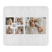 トレンディーミニマルなコラージュの父親の写真パパの贈り物 カッティングボード (正面)