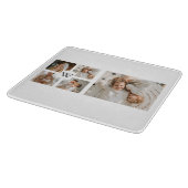 トレンディーミニマルなコラージュの父親の写真パパの贈り物 カッティングボード (角)