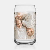 トレンディーミニマルなコラージュの父親の写真パパの贈り物 ガラス缶 (裏面)