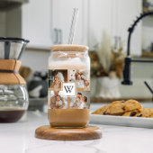 トレンディーミニマルなコラージュの父親の写真パパの贈り物 ガラス缶