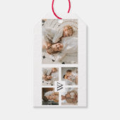 トレンディーミニマルなコラージュの父親の写真パパの贈り物 ギフトタグ (正面)