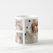 トレンディーミニマルなコラージュの父親の写真パパの贈り物 コーヒーマグカップ (中央)