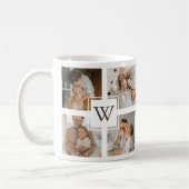 トレンディーミニマルなコラージュの父親の写真パパの贈り物 コーヒーマグカップ (左)