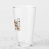 トレンディーミニマルなコラージュの父親の写真パパの贈り物 タンブラーグラス (左)