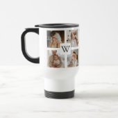 トレンディーミニマルなコラージュの父親の写真パパの贈り物 トラベルマグ (左)