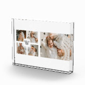 トレンディーミニマルなコラージュの父親の写真パパの贈り物 フォトブロック (右)