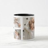 トレンディーミニマルなコラージュの父親の写真パパの贈り物 マグカップ (中央)