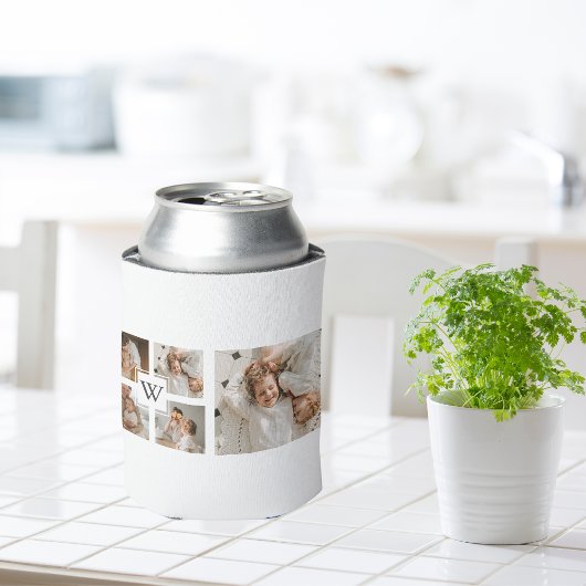 トレンディーミニマルなコラージュの父親の写真パパの贈り物 缶クーラー
