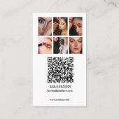 トレンディーミニマルなソーシャルメディアのメイクアップアーティスト 名刺 (裏面)