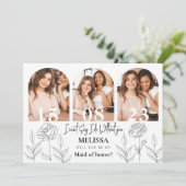 トレンディーミニマルの花嫁の提案カード 招待状 (スタンド正面)