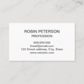 トレンディーミニマルはっきりした主義パステルビジネスカード 名刺 (裏面)