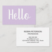 トレンディーミニマルはっきりした主義パステルビジネスカード 名刺 (正面/裏面)