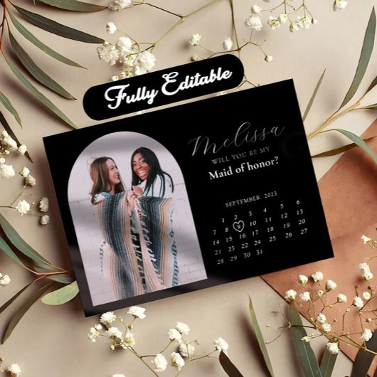 トレンディーミニマルアーチブリーズメイド提案カード 招待状