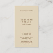 トレンディーミニマルエレガントモダンベージュテンプレート 名刺 (裏面)