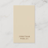 トレンディーミニマルエレガントモダンベージュテンプレート 名刺 (正面)