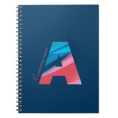 トレンディーミニマルカラフルロゴ ノートブック (正面)