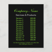 トレンディーミニマルガーリーライムグリーン抽象芸術 チラシ (裏面)