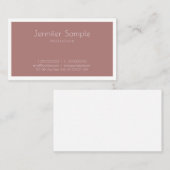 トレンディーミニマルクエレガントリープレーンラグジュアリー 名刺 (正面/裏面)