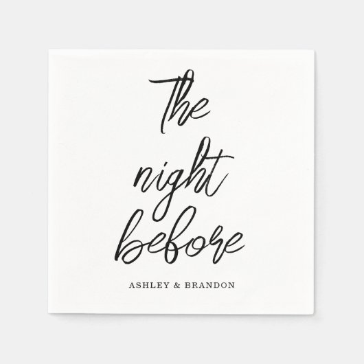 トレンディーミニマルザナイトリハーサルディナー スタンダードカクテルナプキン (正面)