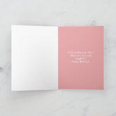 トレンディーミニマルタイポグラフィタイドボウ誕生日 カード (内部)