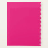トレンディーミニマルデザインDIY名/件名/明るい赤紫色 プランナー手帳 (裏面)