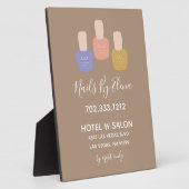 トレンディーミニマルネイルサロンビジネステーブルトップ フォトプラーク (側面)