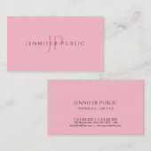 トレンディーミニマルピかわいらしンクデザインラグジュアリー 名刺 (正面/裏面)