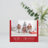 トレンディーミニマルフェスティバル写真クリスマスカード ポストカード (スタンド正面)