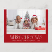 トレンディーミニマルフェスティバル写真クリスマスカード ポストカード (正面)