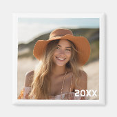 トレンディーミニマルフォトデザイン(年) マグネット (正面)