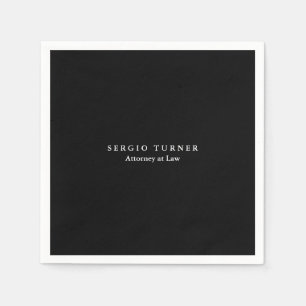 トレンディーミニマルプロフェッショナルブラック スタンダードカクテルナプキン