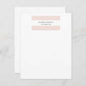 トレンディーミニマルプロフェッショナルプレーン ノートカード (正面/裏面)