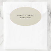 トレンディーミニマルプロフェッショナルモダン名 楕円形シール (バッグ)