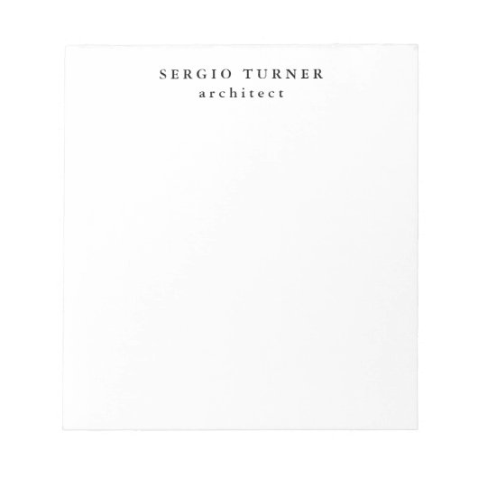 トレンディーミニマルプロフェッショナル ノートパッド (正面)