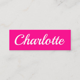 トレンディーミニマルモダンシンプルピンク スキニー名刺